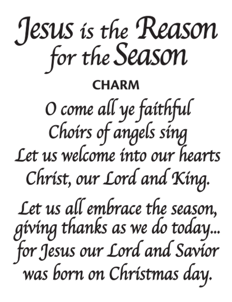 Jesus is The Reason for the Season - Pocket Charm - The Country Christmas Loft