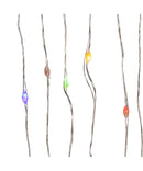 100-Light Battery-Operated Dual Color (Warm White and Multicolored) LED Silver Wire Light Set - The Country Christmas Loft