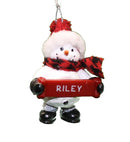 Cozy Snowman Ornament (Letters G - R) - - The Country Christmas Loft