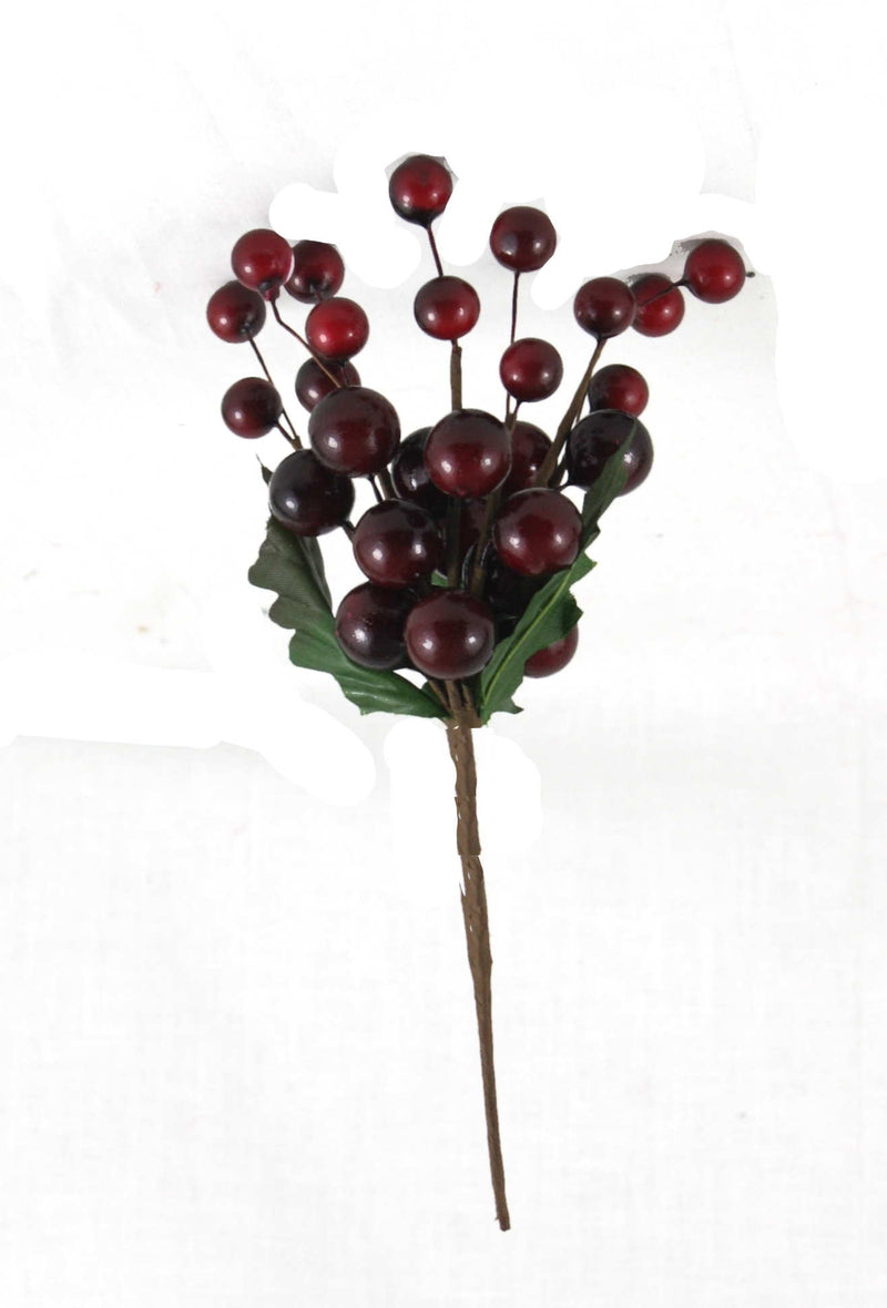 7.5" Berry Cluster - Burgundy - The Country Christmas Loft