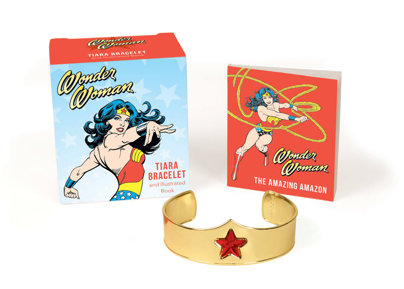 Wonder Woman Tiara Bracelet and Illustrated Book - The Country Christmas Loft