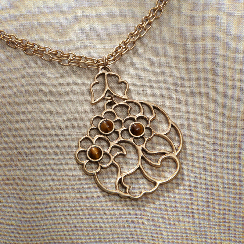 Jim Shore - Flowers - Swirls Necklace - The Country Christmas Loft