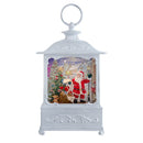 Battery Operated Warm White LED Lighted Santa With Gifts Lantern - The Country Christmas Loft