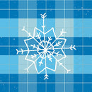 Mad For Plaid Cocktail Napkin - snowflake - The Country Christmas Loft