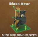 Black Bear on Tree Mini Building Blocks - The Country Christmas Loft