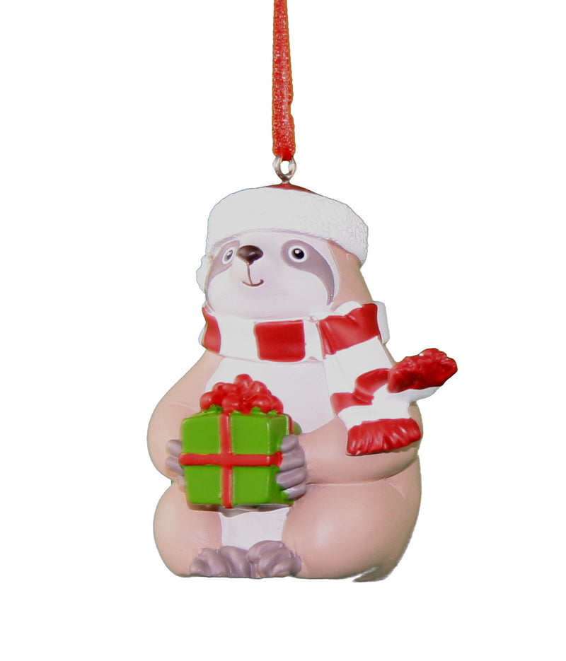 Hallmark Sloth Ornament with Present - The Country Christmas Loft