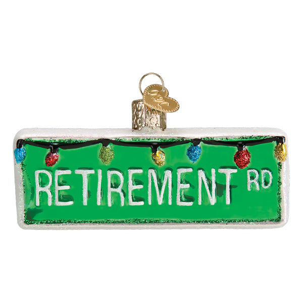 Happy Retirement Glass Ornament