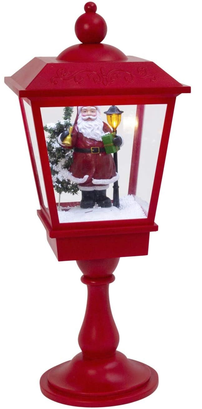Lighted Musical Lantern with blowing Snow - Santa - The Country Christmas Loft