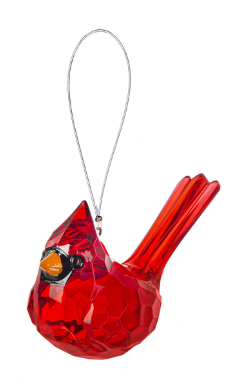 Elegant Acrylic Cardinal Ornament - The Country Christmas Loft