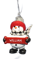 Cozy Snowman Ornament (Letters S - Z) - - The Country Christmas Loft