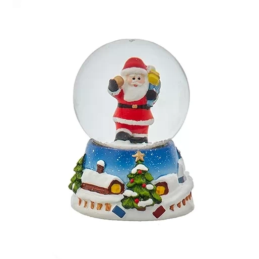 Mini Lighted Snowglobe - Santa