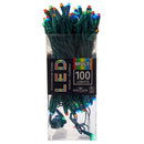 100-Light 5MM Multi-Color LED Green Wire Light Set - The Country Christmas Loft