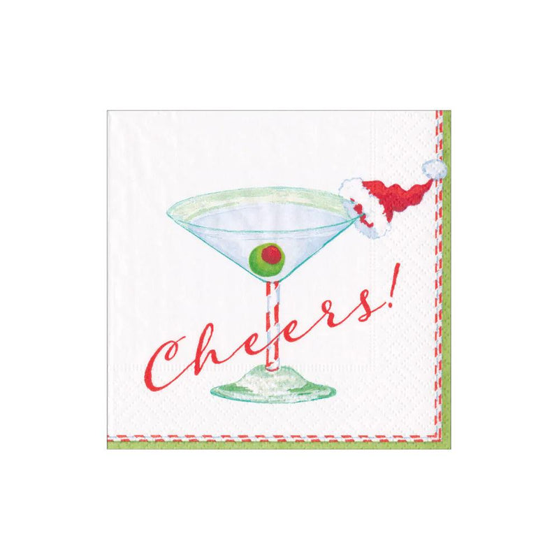 Christmas Cocktail Cheers! Paper Cocktail Napkins - The Country Christmas Loft
