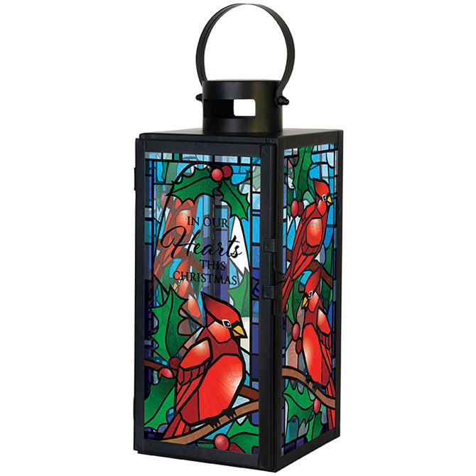 "In Our Hearts" Stained Glass Lantern