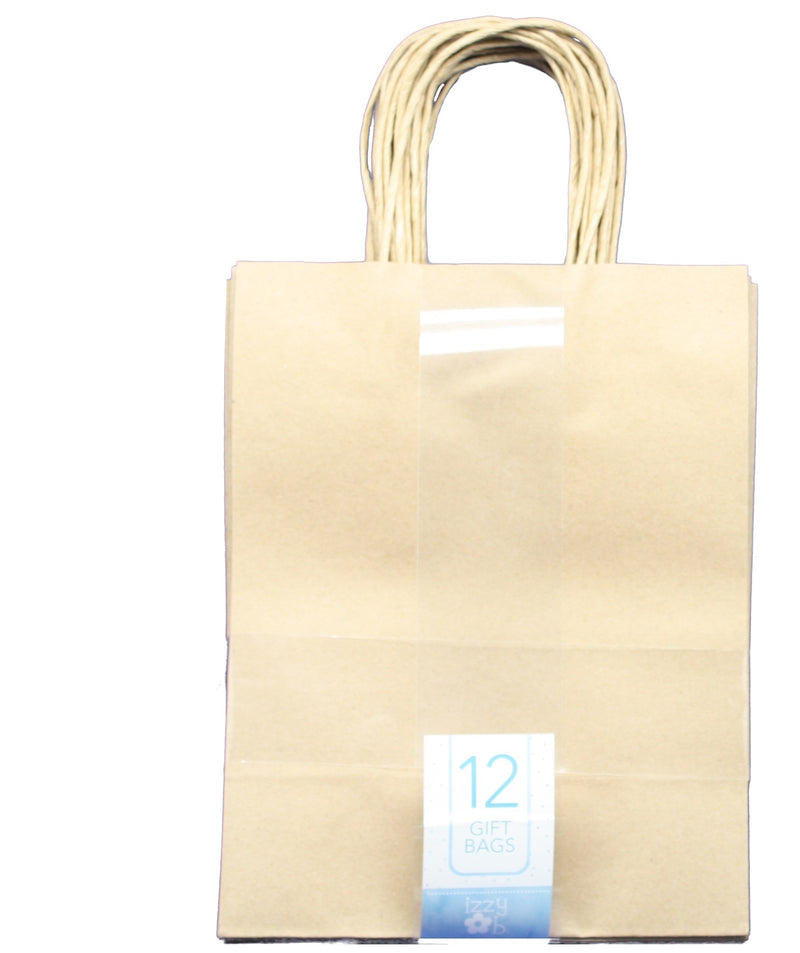 Medium Kraft Brown Gift Bag Set of 12 - The Country Christmas Loft