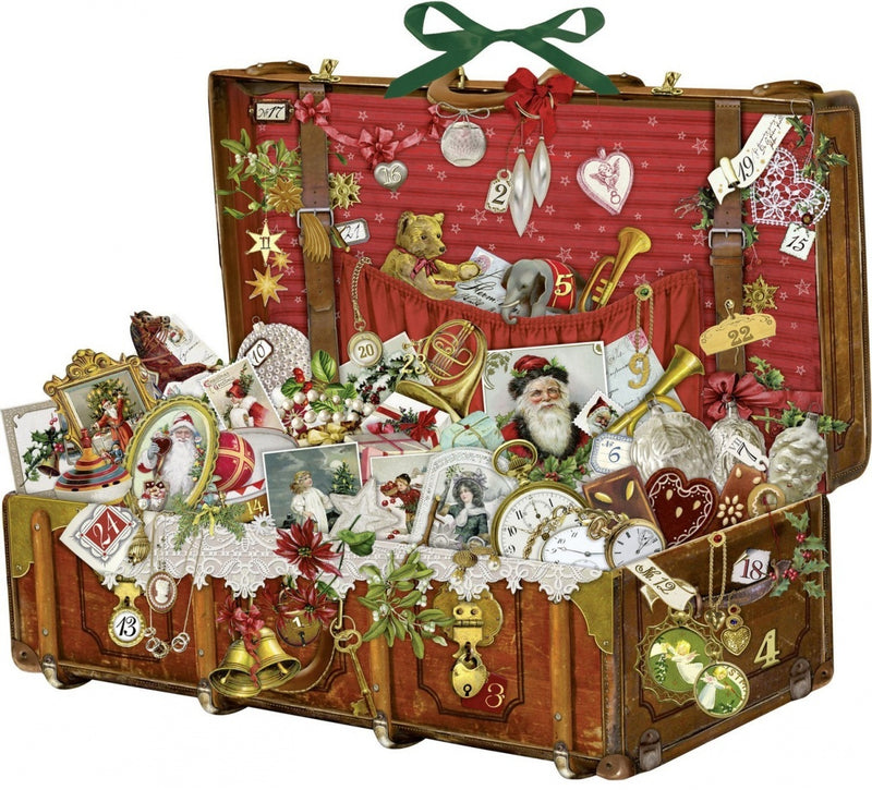 Christmas Treasure Chest - Die Cut Advent Calendar - The Country Christmas Loft