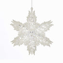 White and Clear Snowflake Ornament - The Country Christmas Loft