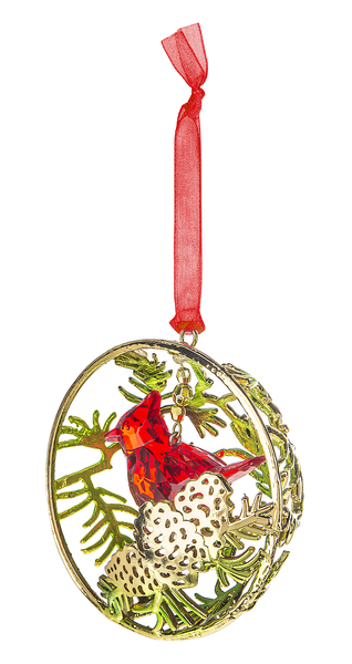 Acrylic Pinecone Cardinal Ornament - The Country Christmas Loft