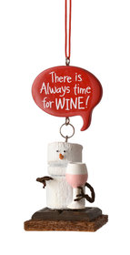 Toasted Smore Ornament - This is Always time for WINE - The Country Christmas Loft