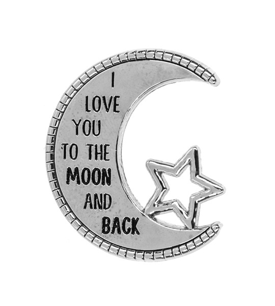 I Love You to the Moon and Back Charm - The Country Christmas Loft