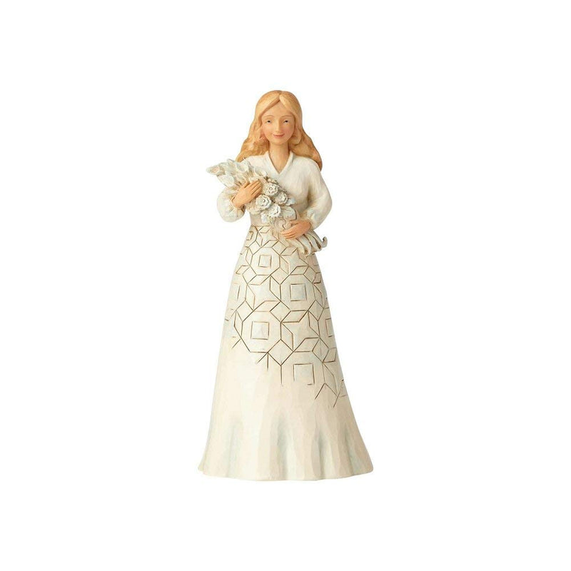 Jim Shore Girl With Flower Figurine - The Country Christmas Loft