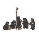 6 Piece 9.5 Inch Black Bear Nativity Set - The Country Christmas Loft