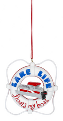 Pontoon Boat Ornament - Lake Life - The Country Christmas Loft