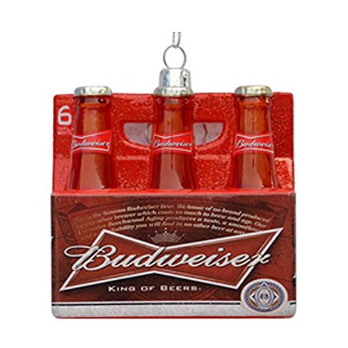 Kurt Adler Glass Budweiser Ornament, 3.5-Inch, 6-Pack - The Country Christmas Loft