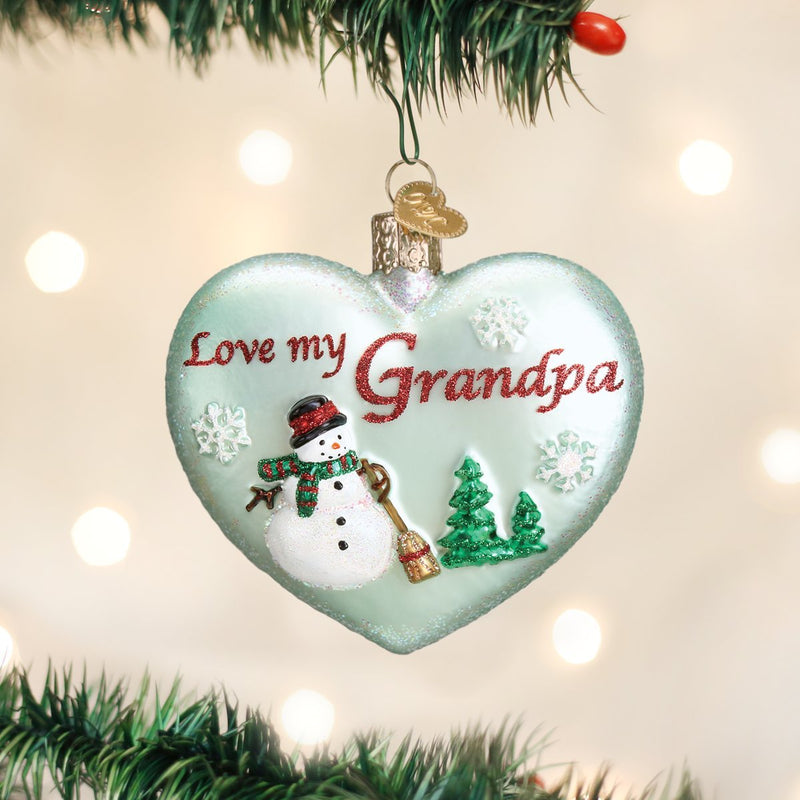 Old World Christmas Grandpa Heart - The Country Christmas Loft