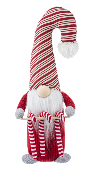 Gnome Candy Cane Holder Figurine - The Country Christmas Loft