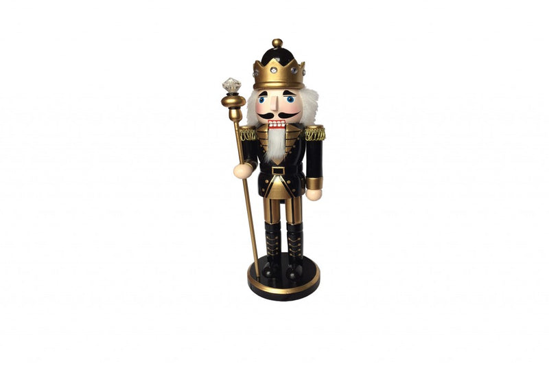Black and Gold King Nutcracker - The Country Christmas Loft