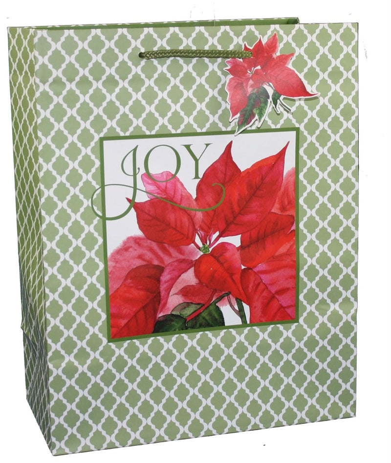 Traditional Symbol Gift Bag - Poinsettia Large
