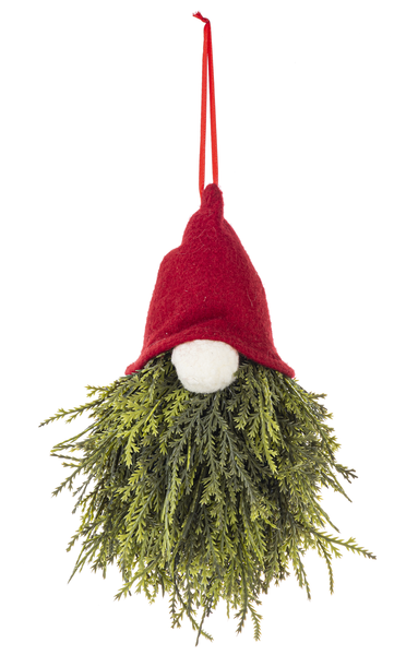 Gnome w/Pine Beard Ornament - The Country Christmas Loft