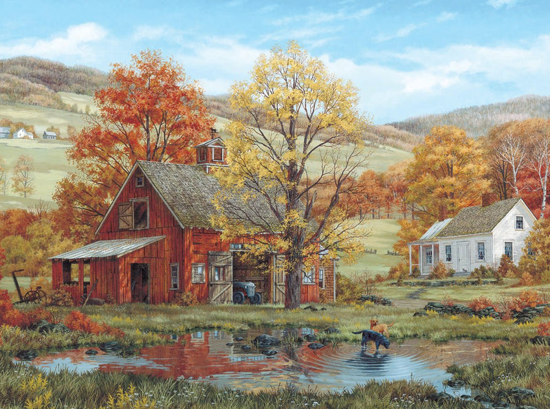 Fred Swan Friends In Autumn Puzzle - 1000 Piece