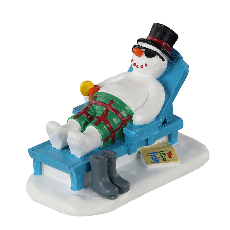 Relaxing Snowman Figurine - The Country Christmas Loft