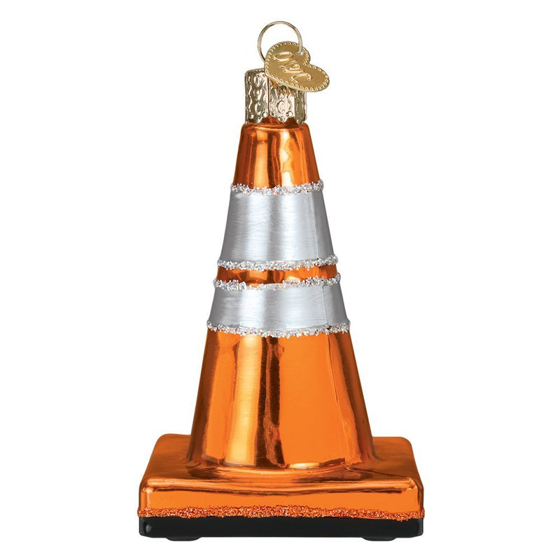 Glass Traffic Cone Ornament - The Country Christmas Loft