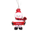 Cozy Snowman Ornament (Letters A - F) - - The Country Christmas Loft