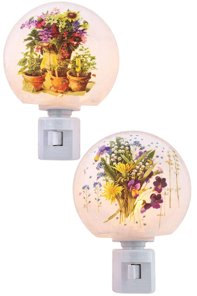 Glass Nightlight - Herb Garden - - The Country Christmas Loft