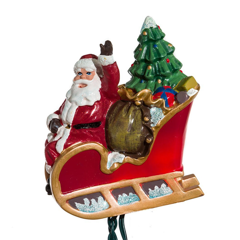 Santa Sleigh and Eight Reindeer Light Set - The Country Christmas Loft