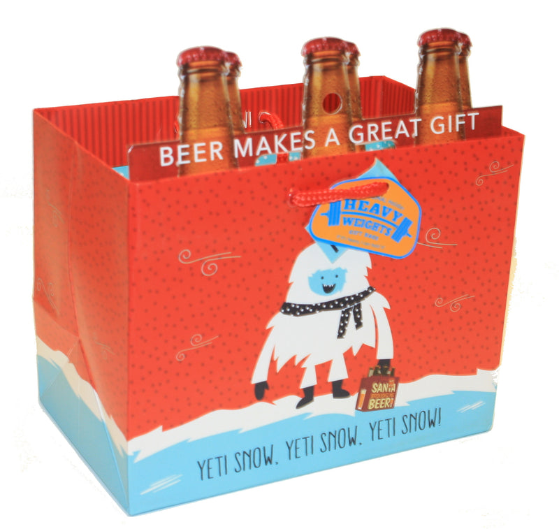 Beer Bag Gift Bag - Yeti Snow - The Country Christmas Loft