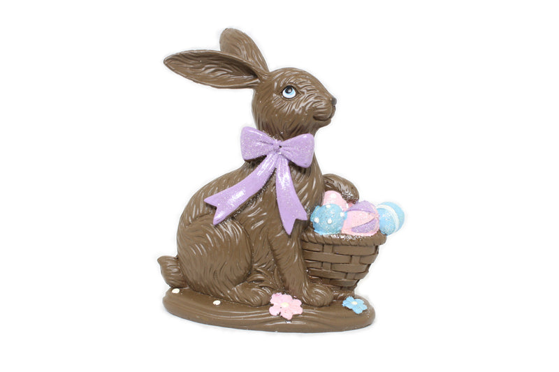 6" Resin Easter Bunny - Basket - The Country Christmas Loft