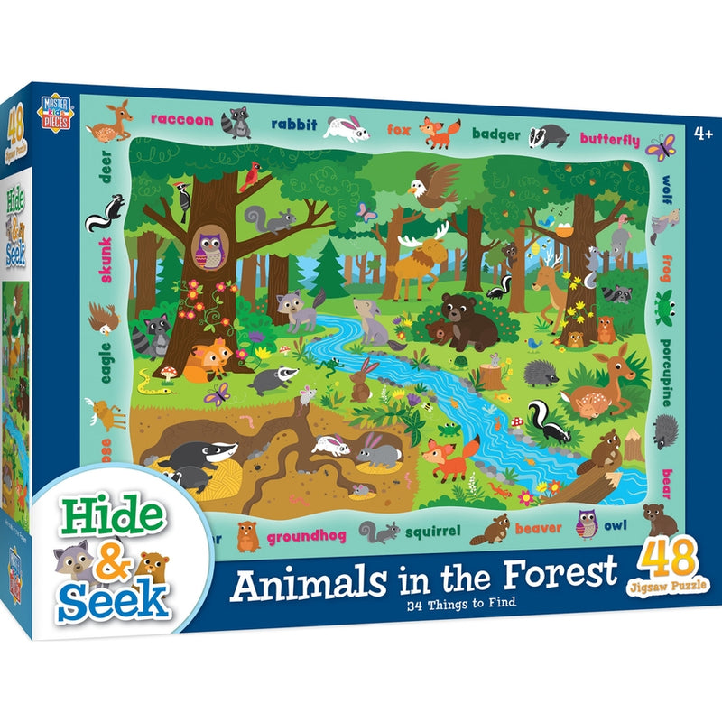 Hide And  Seek - Animals in the Forest 48 Piece Puzzle