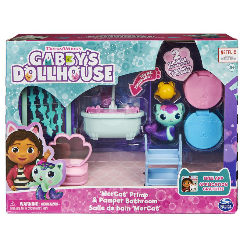 Gabby's Dollhouse MerCat's Primp and Pamper Bathroom Pack - The Country Christmas Loft