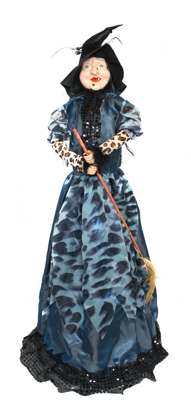 Witch Figure Blue - The Country Christmas Loft