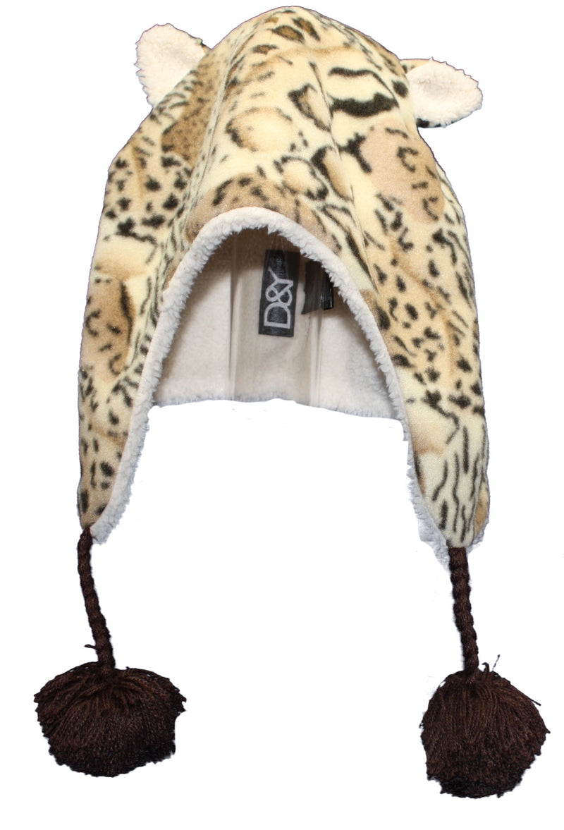 Faux Fur Animal Trapper - Brwn Leopard - The Country Christmas Loft