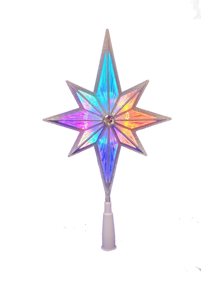 LED Tree top Bethlehem Star - 11 Inch Multicolor
