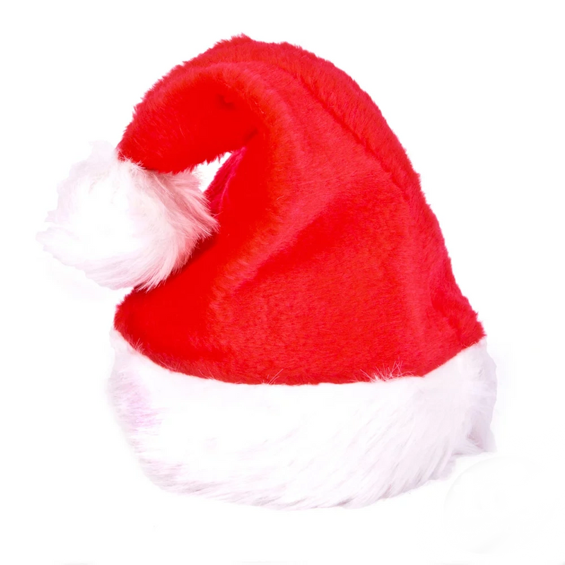Classic Santa Hat With Fur Cuff and Pom-Pom - The Country Christmas Loft