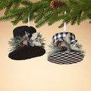 Holiday Hat with Berry Accent - - The Country Christmas Loft