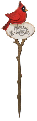 Wooden Cardinal  Holiday Picks - - The Country Christmas Loft
