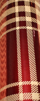 Foil Embossed Kraft Roll Wrap - 30" x 120" - Red Plaid - The Country Christmas Loft